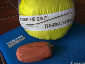 Therm-a-Rest Corus HD Quilt und Universal Sheet